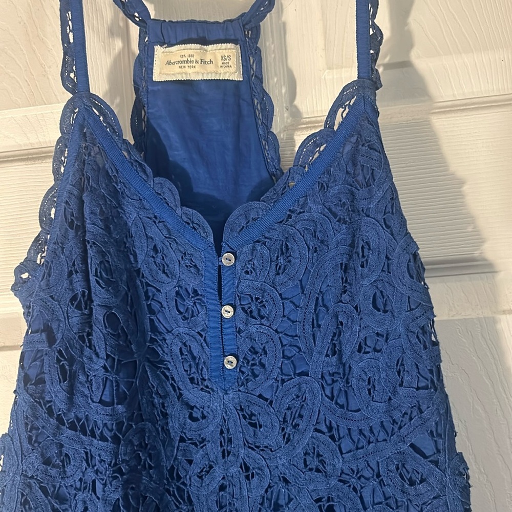 A&F Blue Lacey Tank